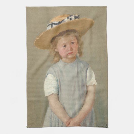 Mary Cassatt - Kind in een rietje Pet Theedoek (Verticaal)