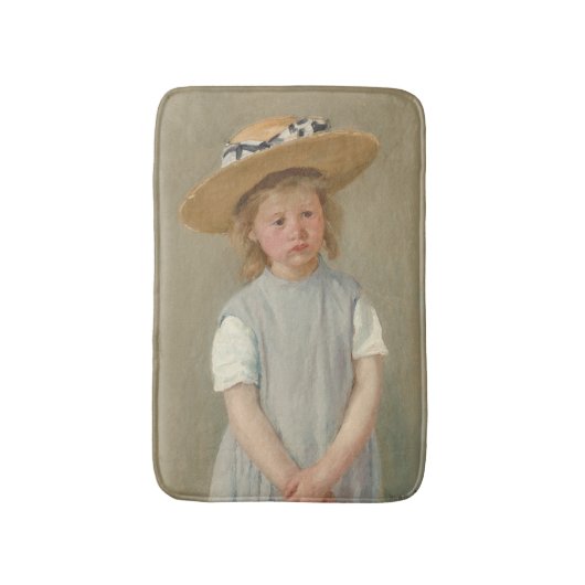 Mary Cassatt - Kind in een strohoed Badmat (Voorkant Verticaal)