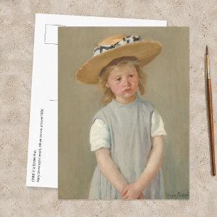 Mary Cassatt - Kind in een strohoed Briefkaart
