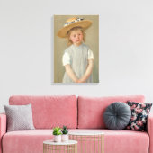 Mary Cassatt - Kind in een strohoed Canvas Afdruk (Insitu (Woonkamer))