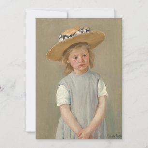 Mary Cassatt - Kind in een strohoed Kaart