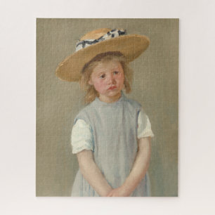 Mary Cassatt - Kind in een strohoed Legpuzzel