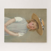 Mary Cassatt - Kind in een strohoed Legpuzzel (Horizontaal)