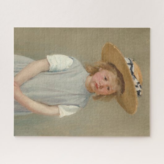 Mary Cassatt - Kind in een strohoed Legpuzzel (Horizontaal)
