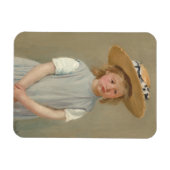 Mary Cassatt - Kind in een strohoed Magneet (Horizontaal)