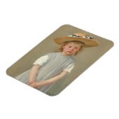 Mary Cassatt - Kind in een strohoed Magneet (Linkerzijde)