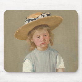 Mary Cassatt - Kind in een strohoed Muismat
