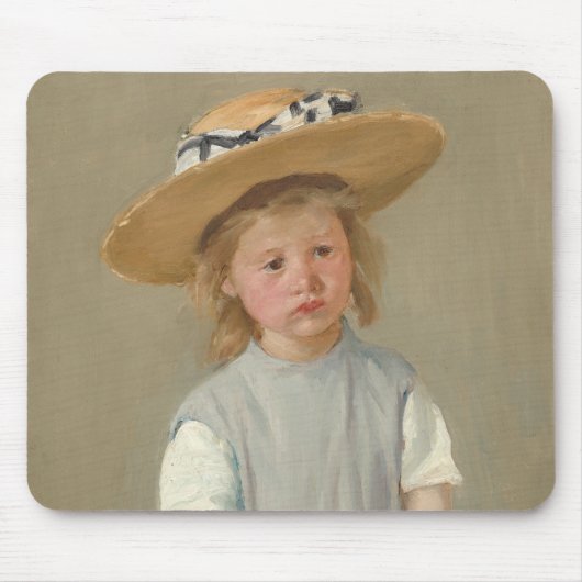 Mary Cassatt - Kind in een strohoed Muismat (Voorkant)