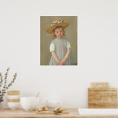 Mary Cassatt - Kind in een strohoed Poster (Keuken)