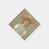 Mary Cassatt - Kind in een strohoed Servet (Hoek)