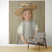 Mary Cassatt - Kind in een strohoed Wandkleed (In situ)