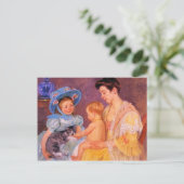 Mary Cassatt- Kinderen die met een kat spelen Briefkaart (Staand voorkant)