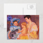 Mary Cassatt- Kinderen die met een kat spelen Briefkaart (Voorkant / Achterkant)
