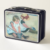 Mary Cassatt - Kinderen die op het strand spelen (Achterkant)