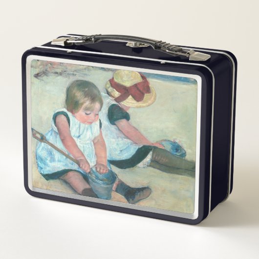 Mary Cassatt - Kinderen die op het strand spelen (Achterkant)