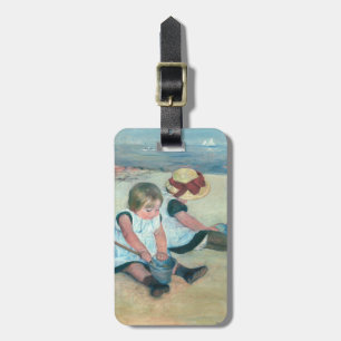 Mary Cassatt - Kinderen die op het strand spelen Bagagelabel