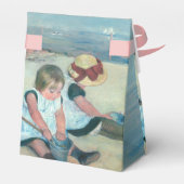 Mary Cassatt - Kinderen die op het strand spelen Bedankdoosjes (Achterkant)
