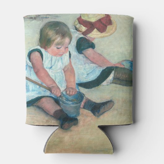 Mary Cassatt - Kinderen die op het strand spelen Blikjeskoeler (Achterkant)