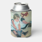 Mary Cassatt - Kinderen die op het strand spelen Blikjeskoeler (Blikje Achterkant)