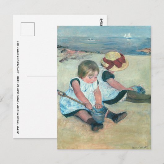 Mary Cassatt - Kinderen die op het strand spelen Briefkaart (Voorkant / Achterkant)