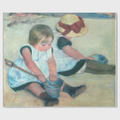 Mary Cassatt - Kinderen die op het strand spelen Cadeaupapier (Vlak)
