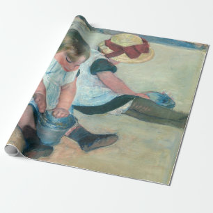 Mary Cassatt - Kinderen die op het strand spelen Cadeaupapier