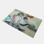 Mary Cassatt - Kinderen die op het strand spelen Deurmat (Schuin)