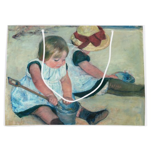 Mary Cassatt - Kinderen die op het strand spelen Groot Cadeauzakje (Voorkant)