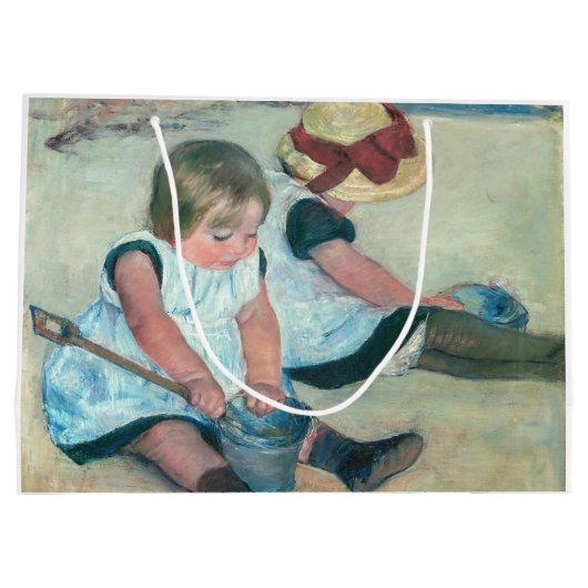 Mary Cassatt - Kinderen die op het strand spelen Groot Cadeauzakje (Achterkant)