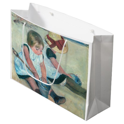 Mary Cassatt - Kinderen die op het strand spelen Groot Cadeauzakje (Voorkant Gekanteld)