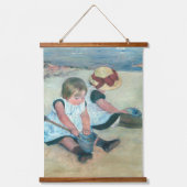 Mary Cassatt - Kinderen die op het strand spelen Hangend Wandkleed (Voorkant)