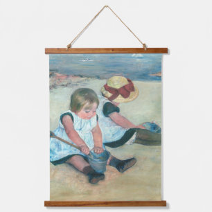 Mary Cassatt - Kinderen die op het strand spelen Hangend Wandkleed