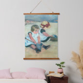Mary Cassatt - Kinderen die op het strand spelen Hangend Wandkleed (Slaapkamer)