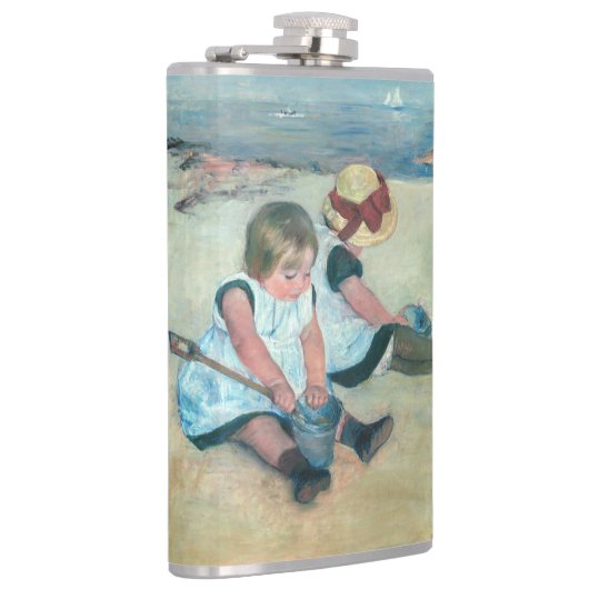 Mary Cassatt - Kinderen die op het strand spelen Heupfles (Rechts)