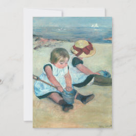 Mary Cassatt - Kinderen die op het strand spelen Kaart