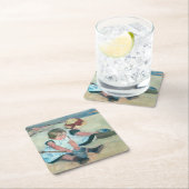 Mary Cassatt - Kinderen die op het strand spelen Kartonnen Onderzetters (Insitu)