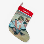 Mary Cassatt - Kinderen die op het strand spelen Kleine Kerstsok (Voorkant (Hangend))