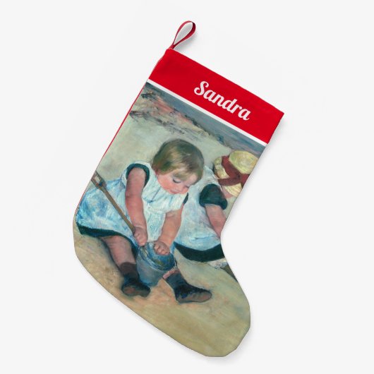 Mary Cassatt - Kinderen die op het strand spelen Kleine Kerstsok (Voorkant (Hangend))