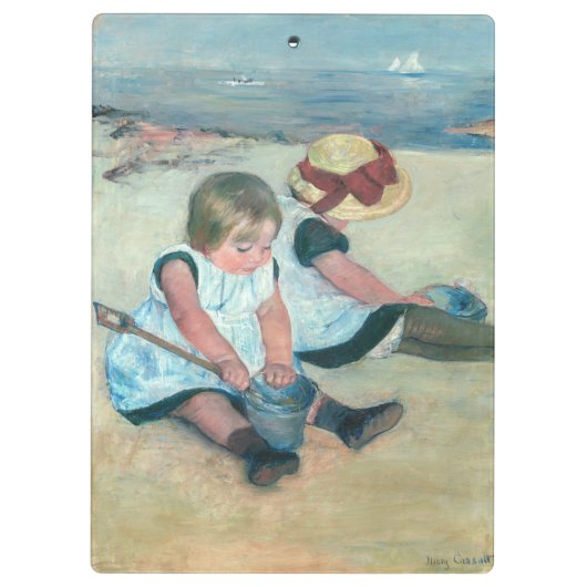 Mary Cassatt - Kinderen die op het strand spelen Klembord (Achterkant)