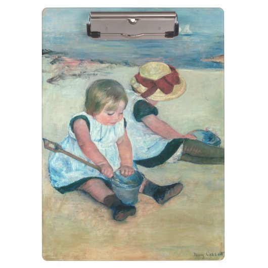 Mary Cassatt - Kinderen die op het strand spelen Klembord (Voorkant)