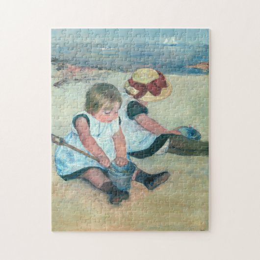 Mary Cassatt - Kinderen die op het strand spelen Legpuzzel (Verticaal)