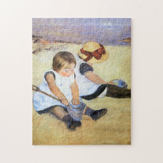Mary Cassatt Kinderen die op het strand spelen Legpuzzel (Verticaal)