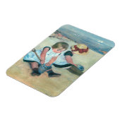 Mary Cassatt - Kinderen die op het strand spelen Magneet (Linkerzijde)