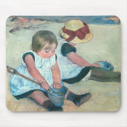 Mary Cassatt - Kinderen die op het strand spelen Muismat (Voorkant)