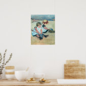 Mary Cassatt - Kinderen die op het strand spelen Poster (Keuken)