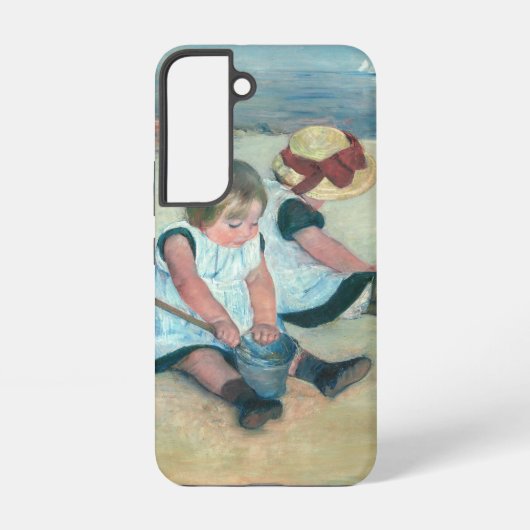 Mary Cassatt - Kinderen die op het strand spelen Samsung Galaxy Hoesje (Achterkant)