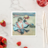 Mary Cassatt - Kinderen die op het strand spelen Servet (Insitu)
