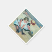 Mary Cassatt - Kinderen die op het strand spelen Servet (Hoek)