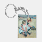 Mary Cassatt - Kinderen die op het strand spelen Sleutelhanger (Voorkant Links)