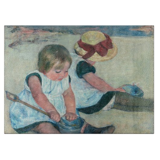Mary Cassatt - Kinderen die op het strand spelen Snijplank (Voorkant)